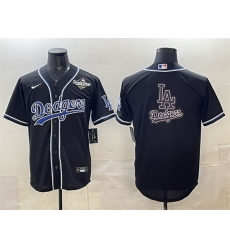 Men Los Angeles Dodgers Team Big Logo Black Fashion 2025 World Series Cool Base Stitched Baseball Jersey 004 Men Los Angeles Dodgers Team Big Logo Black Fashion 2025 World Series Cool Base Stitched Baseball Jersey 004