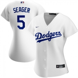 Los Angeles Dodgers 5 Corey Seager Nike Women Home 2020 MLB Player Jersey White Los Angeles Dodgers 5 Corey Seager Nike Women Home 2020 MLB Player Jersey White