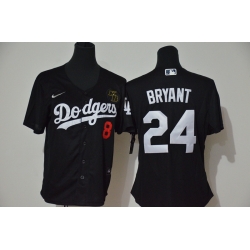 Los Angeles Dodgers 8 24 Kobe Bryant Women Nike Black Cool Base 2020 KB Patch MLB Jersey Los Angeles Dodgers 8 24 Kobe Bryant Women Nike Black Cool Base 2020 KB Patch MLB Jersey