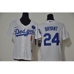 Los Angeles Dodgers 8 24 Kobe Bryant Women Nike White Cool Base 2020 KB Patch MLB Jersey Los Angeles Dodgers 8 24 Kobe Bryant Women Nike White Cool Base 2020 KB Patch MLB Jersey