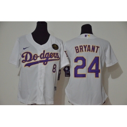 Los Angeles Dodgers 8 24 Kobe Bryant Women Nike White Purple No  Cool Base 2020 KB Patch MLB Jersey Los Angeles Dodgers 8 24 Kobe Bryant Women Nike White Purple No  Cool Base 2020 KB Patch MLB Jersey