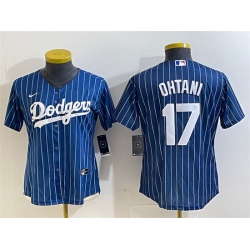 Women Los Angeles Dodgers 17 Shohei Ohtani Navy Stitched Jersey 28Run Small 29 Women Los Angeles Dodgers 17 Shohei Ohtani Navy Stitched Jersey 28Run Small 29