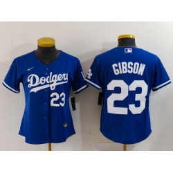 Women Los Angeles Dodgers 23 Kirk Gibson Blue Stitched Jersey 3 Women Los Angeles Dodgers 23 Kirk Gibson Blue Stitched Jersey 3