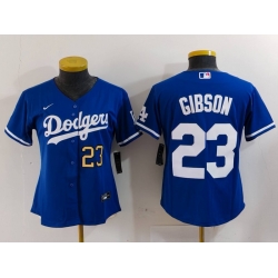 Women Los Angeles Dodgers 23 Kirk Gibson Blue Stitched Jersey 5 Women Los Angeles Dodgers 23 Kirk Gibson Blue Stitched Jersey 5