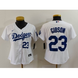 Women Los Angeles Dodgers 23 Kirk Gibson White Stitched Jersey 3 Women Los Angeles Dodgers 23 Kirk Gibson White Stitched Jersey 3
