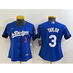 Women Los Angeles Dodgers 3 Chris Taylor Royal City Connect Stitched Baseball Jersey  Women Los Angeles Dodgers 3 Chris Taylor Royal City Connect Stitched Baseball Jersey