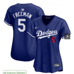Women Los Angeles Dodgers 5 Freddie Freeman Blue Cool Base Stitched Baseball Jersey Women Los Angeles Dodgers 5 Freddie Freeman Blue Cool Base Stitched Baseball Jersey