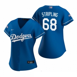 Women Los Angeles Dodgers 68 Ross Stripling Royal 2020 World Series Champions Replica Jersey Women Los Angeles Dodgers 68 Ross Stripling Royal 2020 World Series Champions Replica Jersey