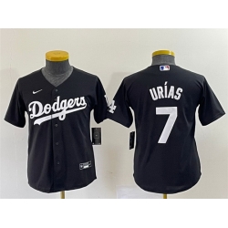 Women Los Angeles Dodgers 7 Julio Urias Black Stitched Baseball Jersey  Run Small Women Los Angeles Dodgers 7 Julio Urias Black Stitched Baseball Jersey  Run Small