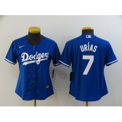 Women Los Angeles Dodgers 7 Julio Urias Royal Women 2020 Nike Cool Base Jersey Women Los Angeles Dodgers 7 Julio Urias Royal Women 2020 Nike Cool Base Jersey