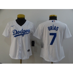 Women Los Angeles Dodgers 7 Julio Urias White Women 2020 Nike Cool Base Jersey Women Los Angeles Dodgers 7 Julio Urias White Women 2020 Nike Cool Base Jersey