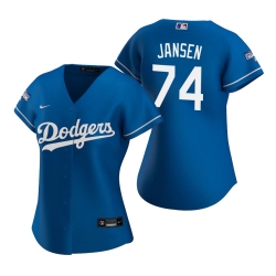 Women Los Angeles Dodgers 74 Kenley Jansen Royal 2020 World Series Champions Replica Jersey Women Los Angeles Dodgers 74 Kenley Jansen Royal 2020 World Series Champions Replica Jersey