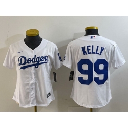 Women Los Angeles Dodgers 99 Joe Kelly White Stitched Jersey Women Los Angeles Dodgers 99 Joe Kelly White Stitched Jersey