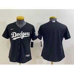 Women Los Angeles Dodgers Blank Black Stitched Baseball Jersey  Women Los Angeles Dodgers Blank Black Stitched Baseball Jersey