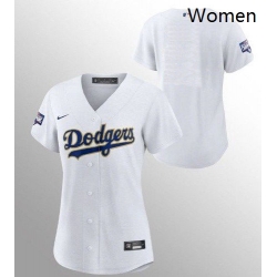 Women Los Angeles Dodgers Blank Gold Trim Openning Day Game Champions Jersey Women Los Angeles Dodgers Blank Gold Trim Openning Day Game Champions Jersey