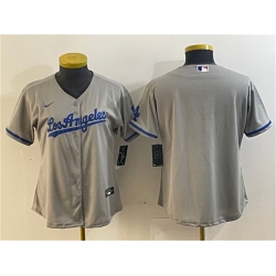 Women Los Angeles Dodgers Blank Grey Stitched Jersey  Women Los Angeles Dodgers Blank Grey Stitched Jersey