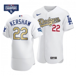 Women Los Angeles Dodgers Clayton Kershaw 22 Gold Program White Flex Base Stitched Jersey Women Los Angeles Dodgers Clayton Kershaw 22 Gold Program White Flex Base Stitched Jersey