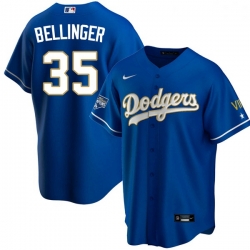 Women Los Angeles Dodgers Cody Bellinger 35 Championship Gold Trim Blue Limited All Stitched Cool Base Jersey Women Los Angeles Dodgers Cody Bellinger 35 Championship Gold Trim Blue Limited All Stitched Cool Base Jersey