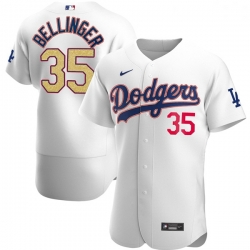 Women Los Angeles Dodgers Cody Bellinger 35 Gold Program Designed Edition White Flex Base Stitched Jersey Women Los Angeles Dodgers Cody Bellinger 35 Gold Program Designed Edition White Flex Base Stitched Jersey