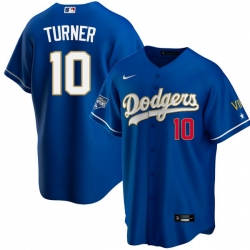 Women Los Angeles Dodgers Justin Turner 10 Championship Gold Trim Blue Limited All Stitched Flex Base Jersey Women Los Angeles Dodgers Justin Turner 10 Championship Gold Trim Blue Limited All Stitched Flex Base Jersey