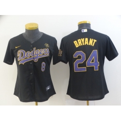 Women Los Angeles Dodgers Kobe Bryant 8 24 Black Purple Cool Base Jersey Women Los Angeles Dodgers Kobe Bryant 8 24 Black Purple Cool Base Jersey