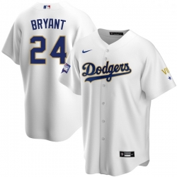 Women Los Angeles Dodgers Kobe Bryant Championship Gold Trim White Limited All Stitched Cool Base Jersey Women Los Angeles Dodgers Kobe Bryant Championship Gold Trim White Limited All Stitched Cool Base Jersey