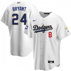 Women Los Angeles Dodgers Kobe Bryant Championship Gold Trim White Limited All Stitched Flex Base Jersey Women Los Angeles Dodgers Kobe Bryant Championship Gold Trim White Limited All Stitched Flex Base Jersey