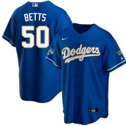 Women Los Angeles Dodgers Mookie Betts 50 Championship Gold Trim Blue Limited All Stitched Cool Base Jersey Women Los Angeles Dodgers Mookie Betts 50 Championship Gold Trim Blue Limited All Stitched Cool Base Jersey