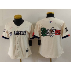 Women Los Angeles Dodgers Team Big Logo Cream 2024 City Connect Limited Stitched Jersey 1 Women Los Angeles Dodgers Team Big Logo Cream 2024 City Connect Limited Stitched Jersey 1