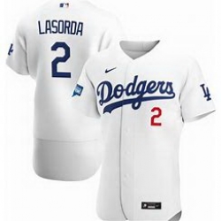 Women Los Angeles Dodgers Tommy Lasorda White Flex Base Jersey Women Los Angeles Dodgers Tommy Lasorda White Flex Base Jersey