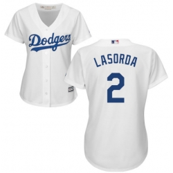 Women Los Angeles Tommy Lasorda White Cool Base Jersey Women Los Angeles Tommy Lasorda White Cool Base Jersey