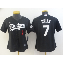 Women Nike Los Angeles Dodgers Julio Urias 7 Black Stitched MLB Jersey Women Nike Los Angeles Dodgers Julio Urias 7 Black Stitched MLB Jersey