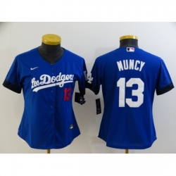 Women's Nike Los Angeles Dodgers #13 Max Muncy Blue City Player Jersey Women's Nike Los Angeles Dodgers #13 Max Muncy Blue City Player Jersey