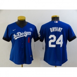 Women's Nike Los Angeles Dodgers #24 Kobe Bryant Blue City Player Jersey Women's Nike Los Angeles Dodgers #24 Kobe Bryant Blue City Player Jersey