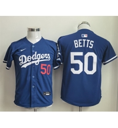 Youth Los Angeles Dodgers 50 Mookie Betts Blue Limited Stitched Baseball Jersey Youth Los Angeles Dodgers 50 Mookie Betts Blue Limited Stitched Baseball Jersey