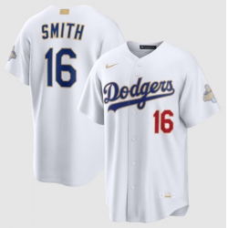 Youth Los Angeles Dodgers Will Smith Nike White 2026 Gold Collection Stadium Jersey