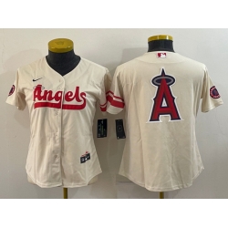 Women Los Angeles Angels 2022 Cream City Connect Team Big Logo Stitched Baseball Jersey