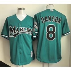Men Miami Marlins 8 Andre Dawson Teal Throwback Stitched Baseball Jersey Men Miami Marlins 8 Andre Dawson Teal Throwback Stitched Baseball Jersey