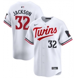 Men Minnesota Twins 32 Jay Jackson White 2024 Home Limited Cool Base Stitched Baseball Jersey