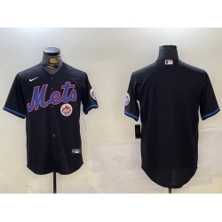 Men New York Mets Team Big Logo Graphite 2024 City Connect Limited Stitched Baseball Jersey 2