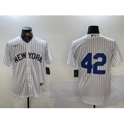 Men New York Yankees 42 Jackie Robinson White Cool Base Stitched Jersey 1