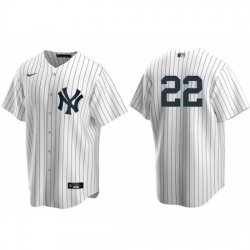 Youth New York Yankees 22 Juan Soto White Cool Base Stitched Baseball Jersey No Name