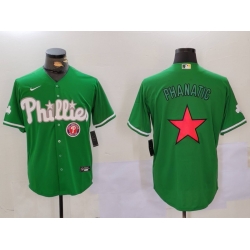 Men Philadelphia Phillies Phanatic Green Cool Base Stitched Jersey 1 1