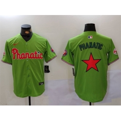 Men Philadelphia Phillies Phanatic Green Cool Base Stitched Jersey