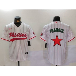 Men Philadelphia Phillies Phanatic White Red Cool Base Stitched Jersey