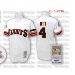 Men San Francisco Giants #26 CHAPMAN Throwback White Stitched Jersey