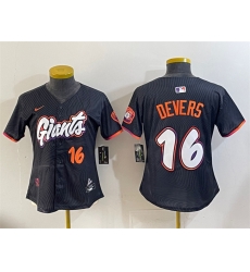 Women San Francisco Giants 16 Rafael Devers Anthracite 2025 City Connect Limited Stitched Baseball Jersey  Women San Francisco Giants 16 Rafael Devers Anthracite 2025 City Connect Limited Stitched Baseball Jersey