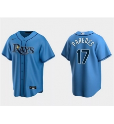 Men Tampa Bay Rays 17 Isaac Paredes Light Blue Cool Base Stitched Baseball Jersey