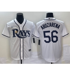 Men's Tampa Bay Rays #56 Randy Arozarena White Stitched MLB Cool Base Nike Jersey