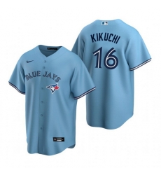 Men Toronto Blue Jays 16 Yusei Kikuchi Light Blue Cool Base Stitched Jerse